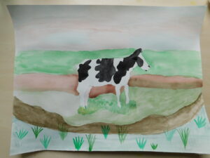 Eingereichte Zeichnung einer Kuh