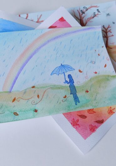 Herfstkaart maken met aquarel