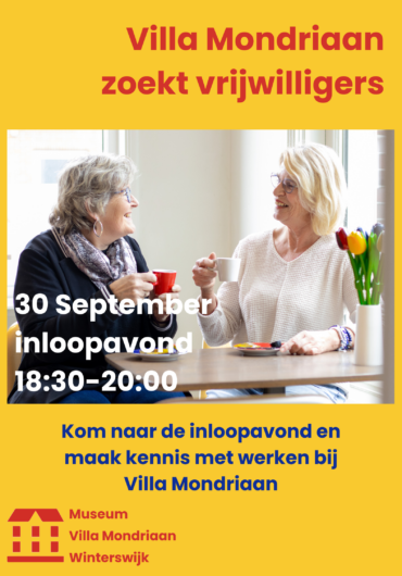 Villa Mondriaan zoekt nieuwe vrijwiligers!